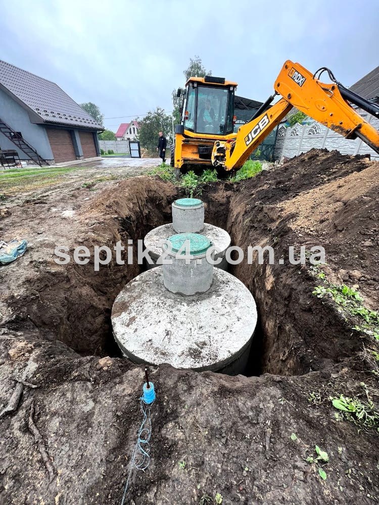 Готовий септик з бетонних кілець під ключ